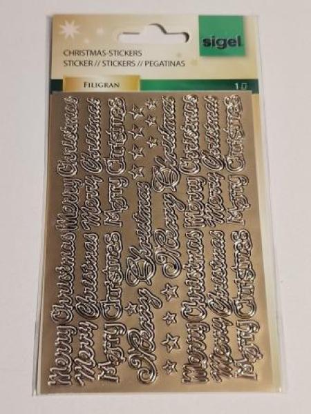 Weihn.Schmucketikett  Golden