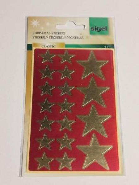 Weihn.Schmucketikett gold.Star