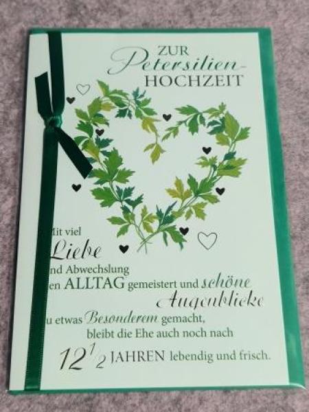 Karte Petersilien Hochzeit