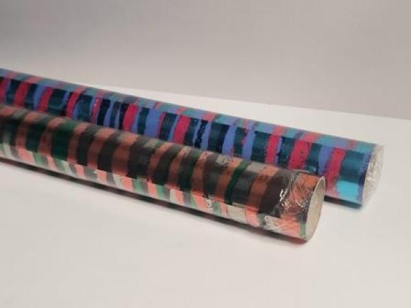Geschenkpapier 70cmx1,5m Platinum Stripes