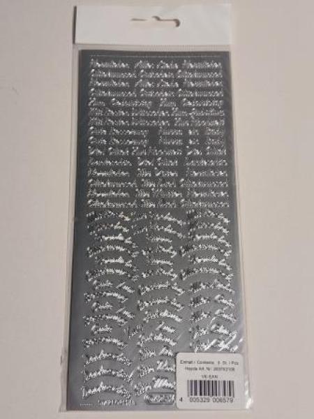 Konturensticker Wünsche silber