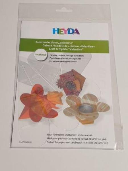 Bastelschablone Valentine (14x14,8 cm)