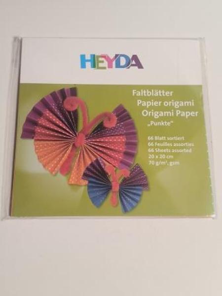 Faltblätter Punkte 66Bl 20x20cm