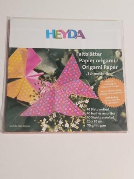 Faltblätter "Schmetterling" 40 Bl sort. 20 x 20 cm 70 g/qm