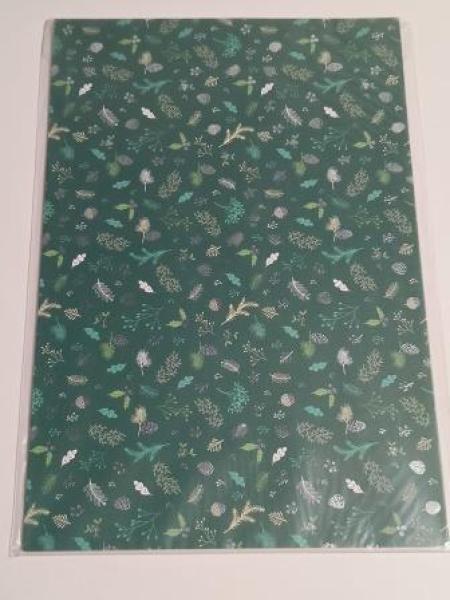 Karton A4 200g Zweige grün