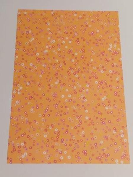 Bastelkarton A4 200g  Sommerblumen orange
