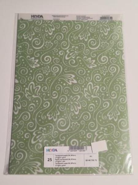 Transparentpapier A4 Milano 115g/qm grün Patchwork