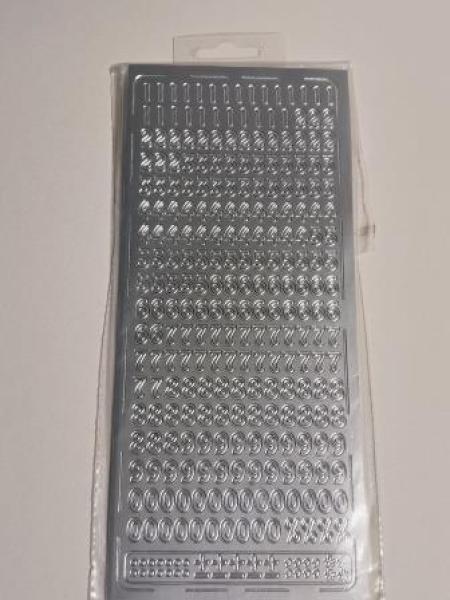 Konturensticker Zahlen silber