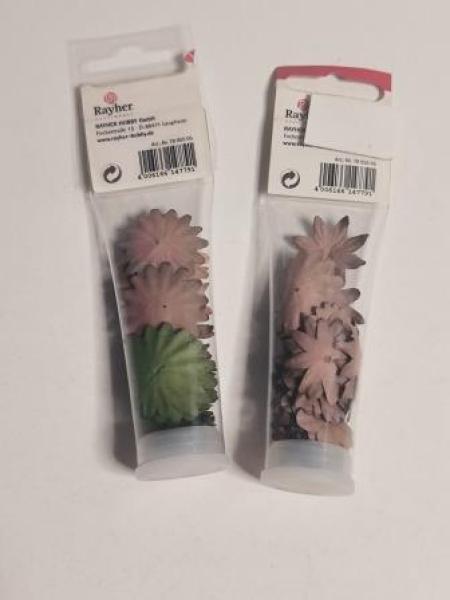 Papier-Blütenmischung, braun, 1,5-2,5 cm, 4 Sorten, SB-Tube 36 Stück