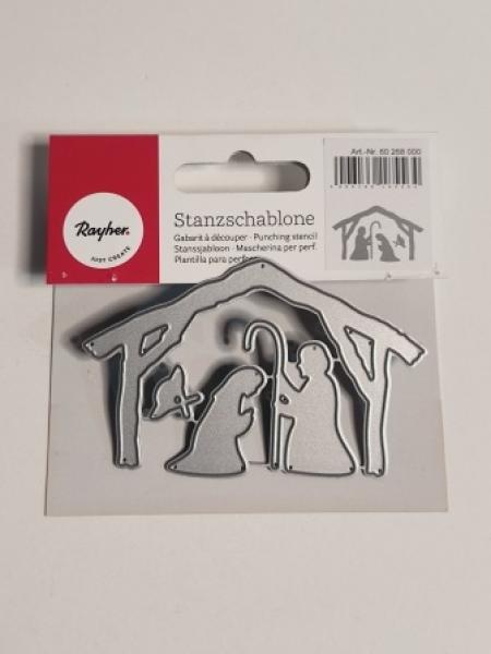 Stanzschablone Krippe