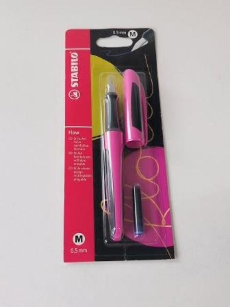 Schulfüller Flow SPORTY M pink schwarz