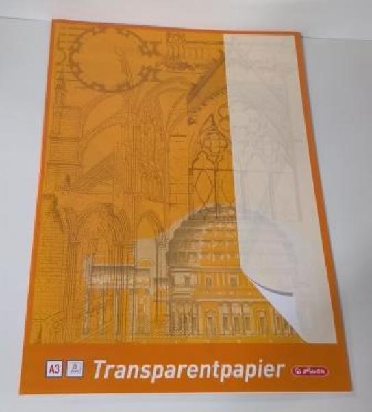 Transparentpapierblock A3 25BL weiß