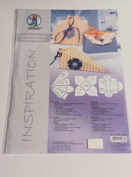 Inspiration Set Schachteln Stanzschablone, Geschenkschachteln, 3 Schablonen in 3 verschiedenen Motiven