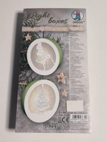 LIGHT BOXES Ø11CM GNOME & TREE