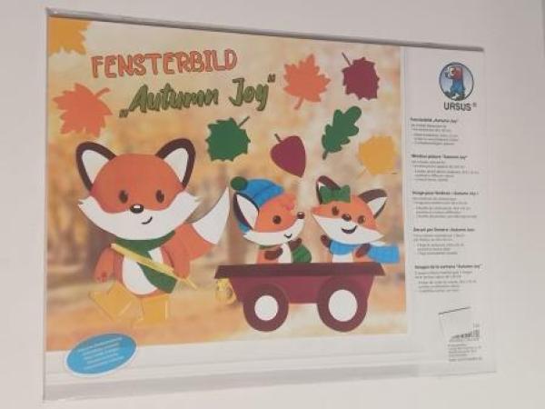URSUS Fensterbilder Herbstfreunde 24,8x33cm