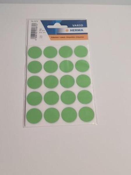 Etiketten Ø19mm grün