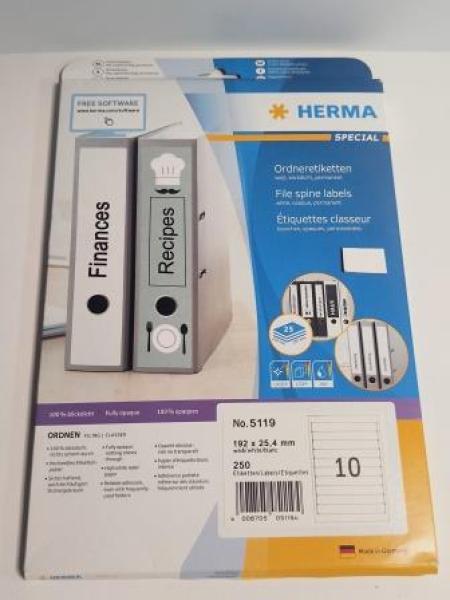 Universaletikett 192x25,4 weiß