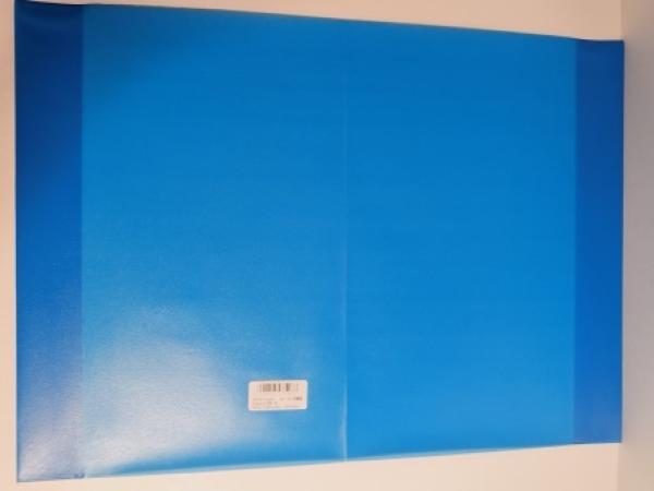 Heftschoner A4 transp.dkl.blau