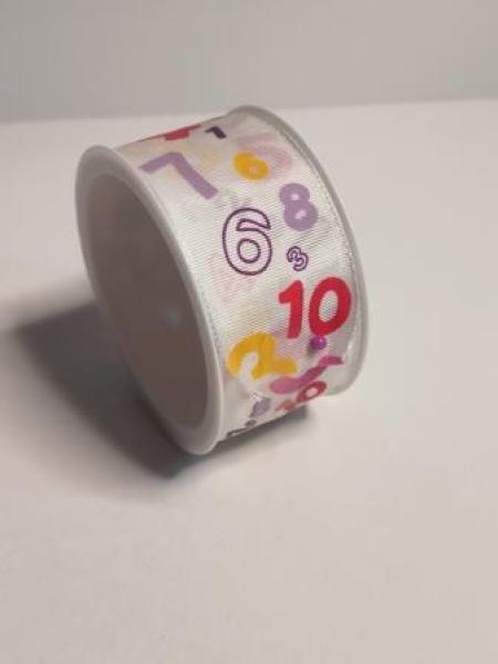 Schleifenband 3 m / 40 mm Zahlen