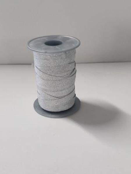 Ringelband Glitter silber 100m x 10 mm