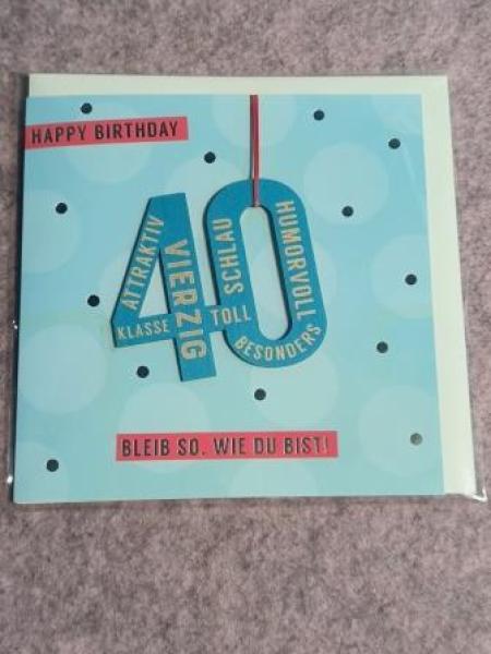 Klappkarte mit Anhänger