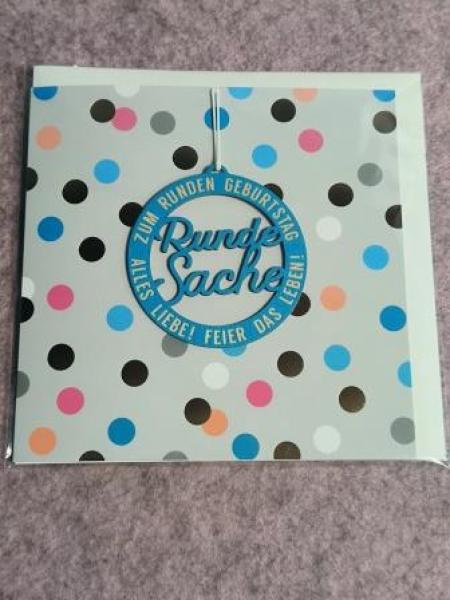 Klappkarte mit Anhänger