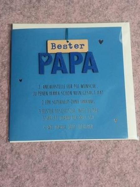 Klappkarte mit Anhänger