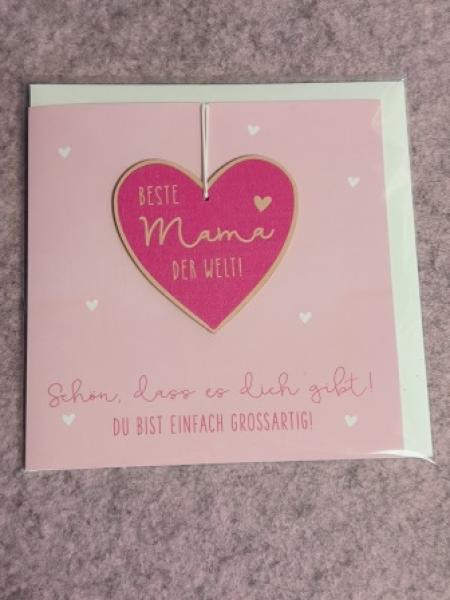 Klappkarte mit Anhänger