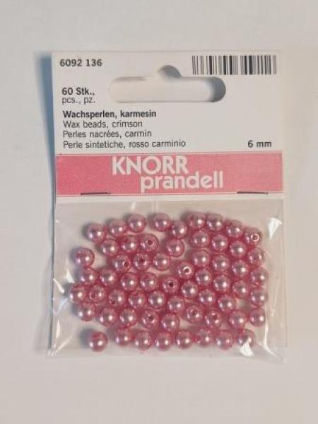 Wachsperle 6mm karmesin 60er