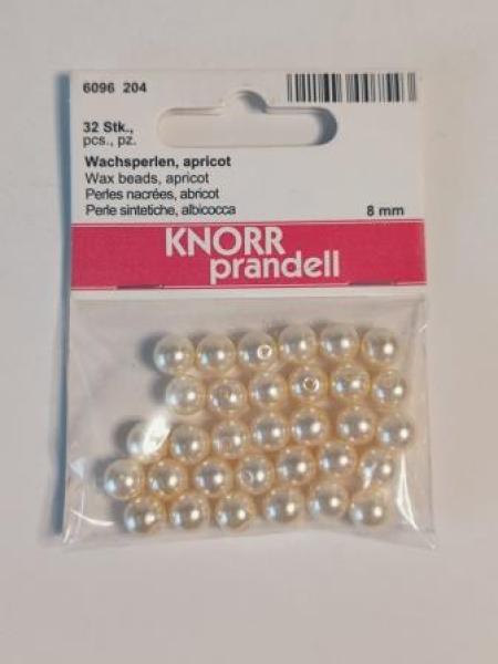 Wachsperle 8mm apricot 32er