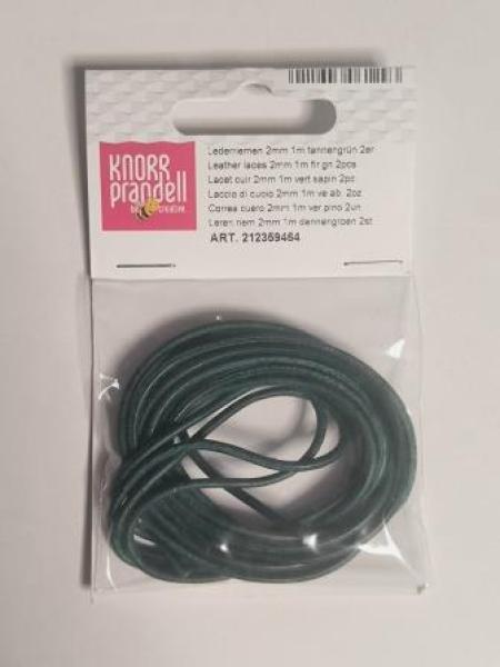 Lederriemen 2 mm  1 m tannengrün