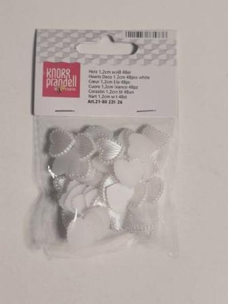 Herz 1,2cm weiß 48er