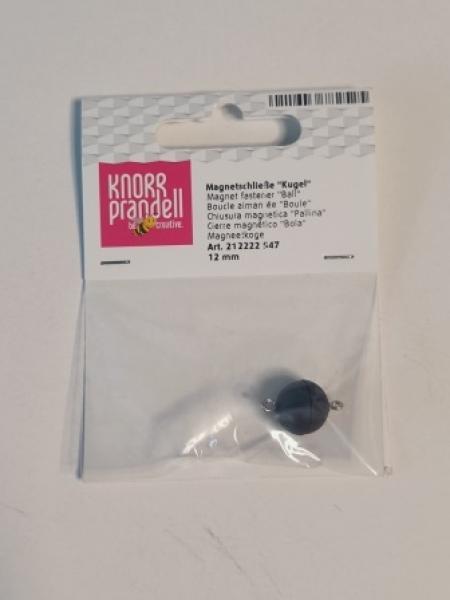 Magnetverschl.Kugel12mm ma.schwarz