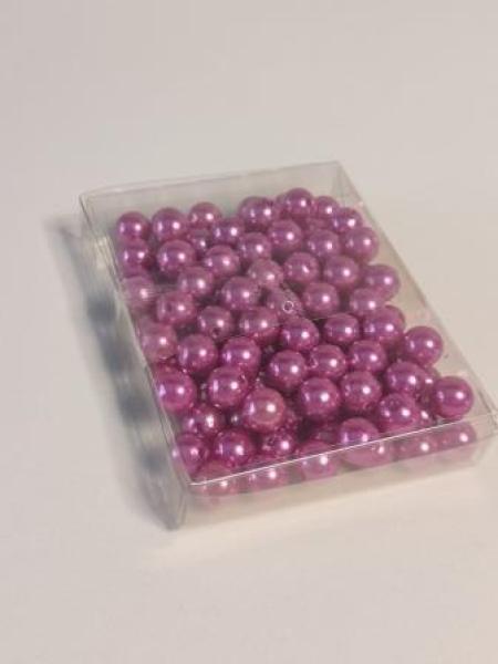 Perlen rund fuchsia  10 mm 50 St/Pg
