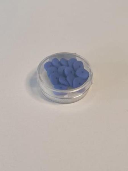 Mattperle Wellen Gr.Lo. 4 x10 mm d.blau  15er