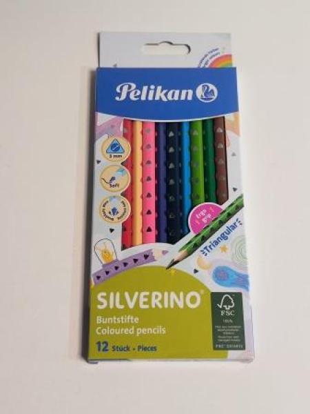 Farbstifte 12ST SILVERINO dünn