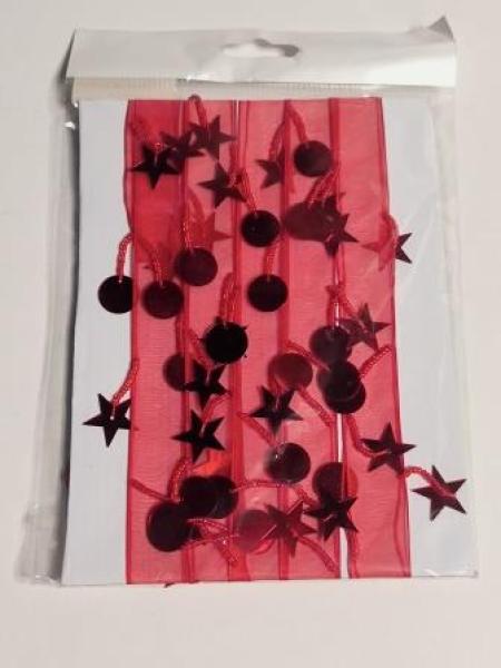 Schmuckband 2m rot  Stk