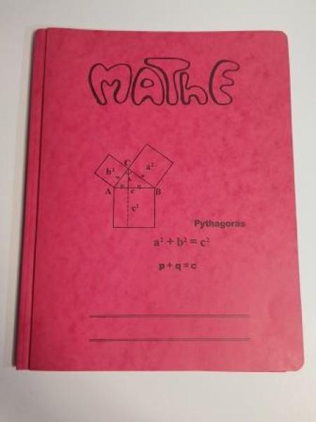 Schnellhefter, Colorspan Karton, Mathematik rot