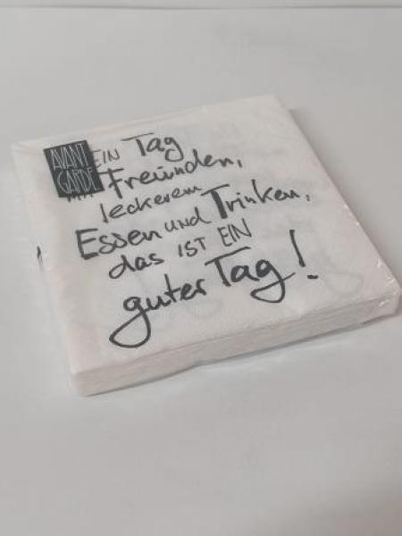 Serviette 33x33cm Guter Tag