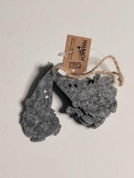 Wichtel Filz grau 6 Stk