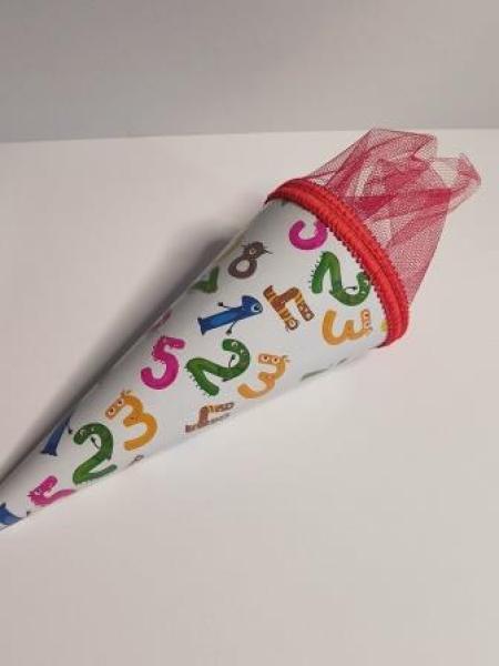 Schultüte Zahlenmonster 22cm rund