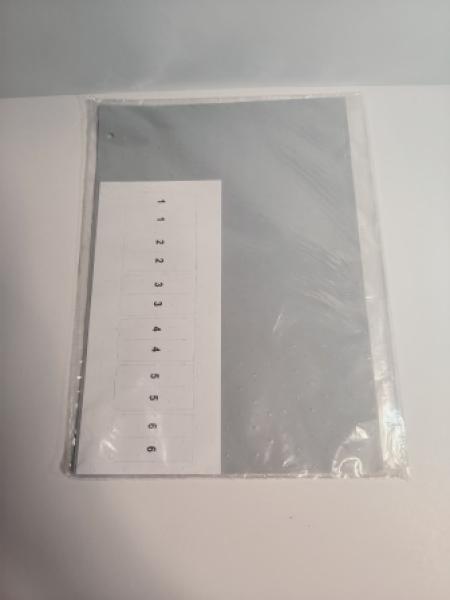Büroring Register A4, 5tlg., Taben auswechselbar, PP-Folie, grau,