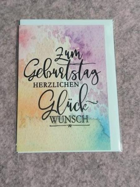 Geburtstagskarte MIDI Farbverlauf