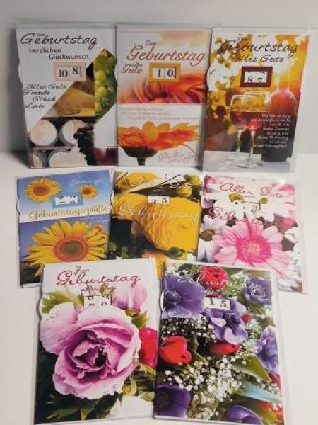 Geburtstagskarte mit Drehzahlen