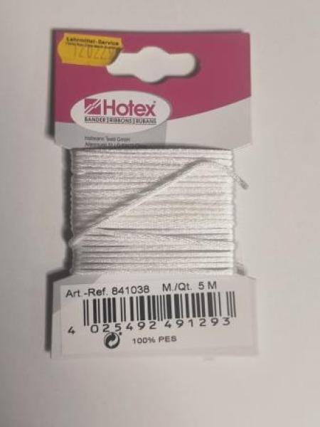Satin Nylonschnur 5 m weiss