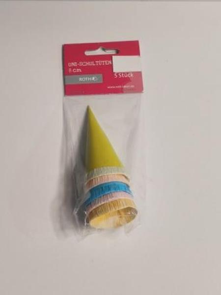 Zuckertüten 8cm 5Stk/Pg