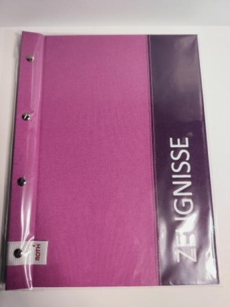 Roth Zeugnismappe Spectrum 12 Einlagen pink DIN A4