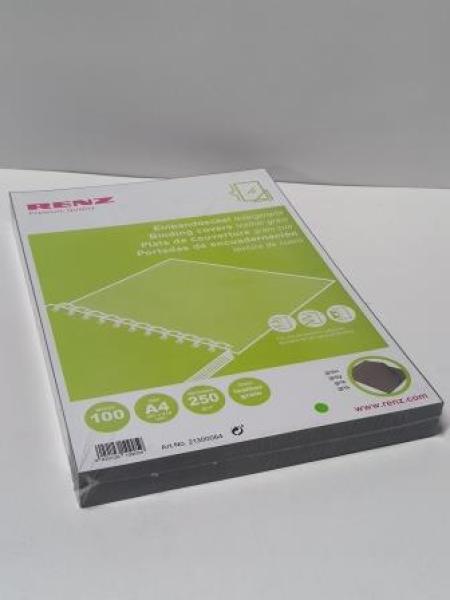 Rückwand A4 ledergenarbt grau 250g