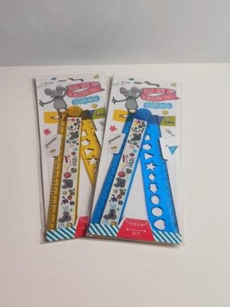 VOLLE KRAFT VORAUS "SCHULSTART" Klapplineal, 4-fach sortiert