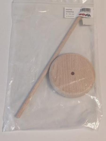 Lampenfuss 30 cm hoch 10 cm Ständer aus Buchenholz